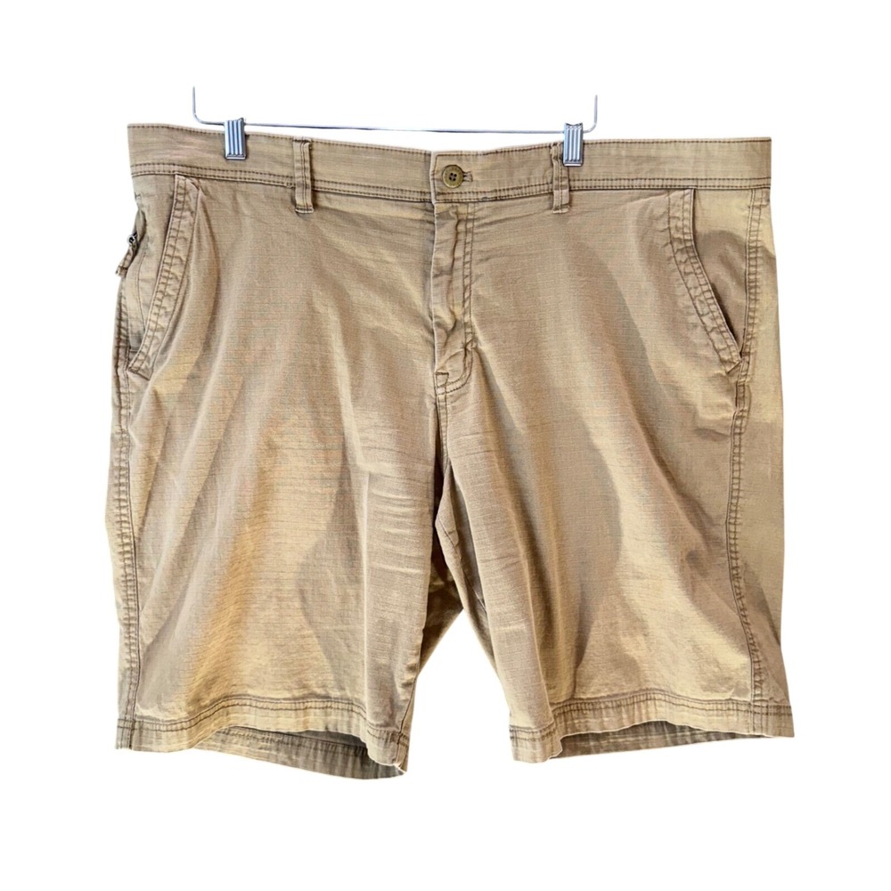 Weatherproof Shorts Mens 42 Khaki Stretch Ripstop Golf‎ Outdoor Utility Casual